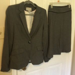 H&M gray skirt suit